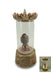 Zenn | Backflow Incense Burner Incense Holder SunGlow Baby Buddha & Lotus in Glass Stand LED