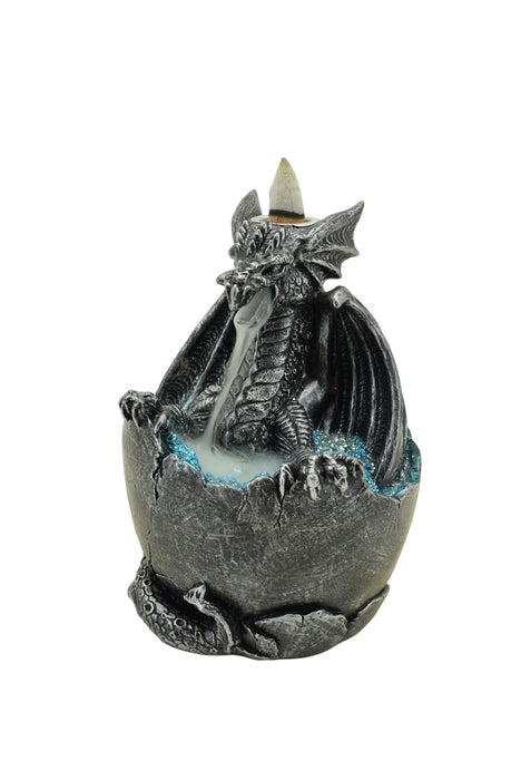 Zenn | Backflow Incense Burner Incense Holder SunGlow Silver Dragon With Led