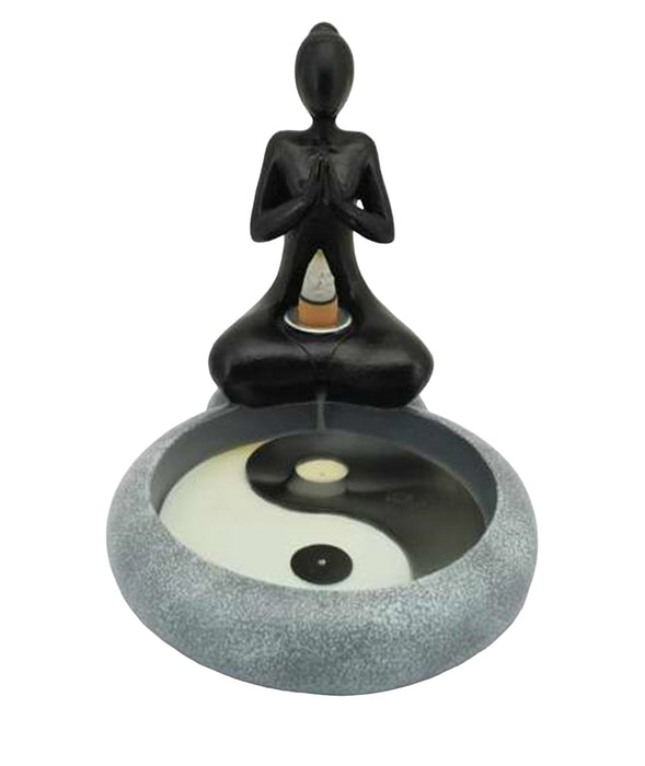 Zenn | Backflow Incense Burner Incense Holder SunGlow Ying Yang With Meditation