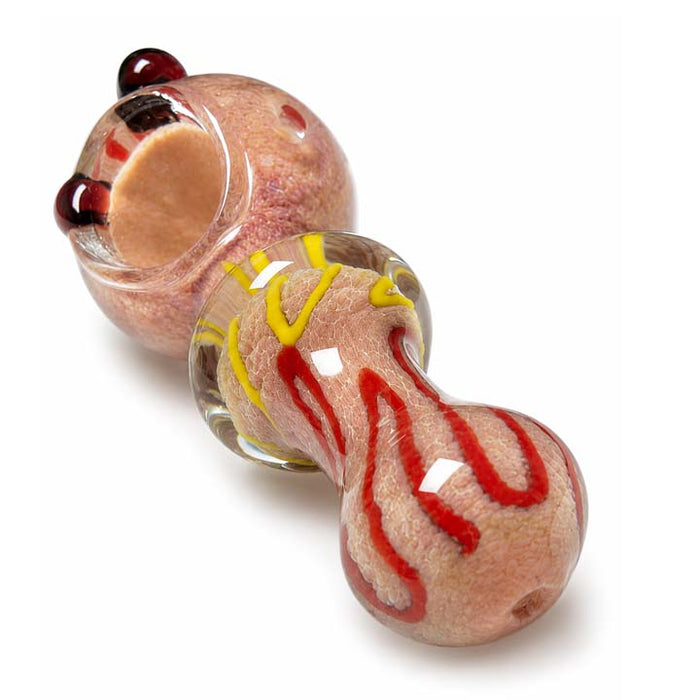 4.25" Textured Fumed Glass Hand Pipe Glass Pipe Super Supplys Inc