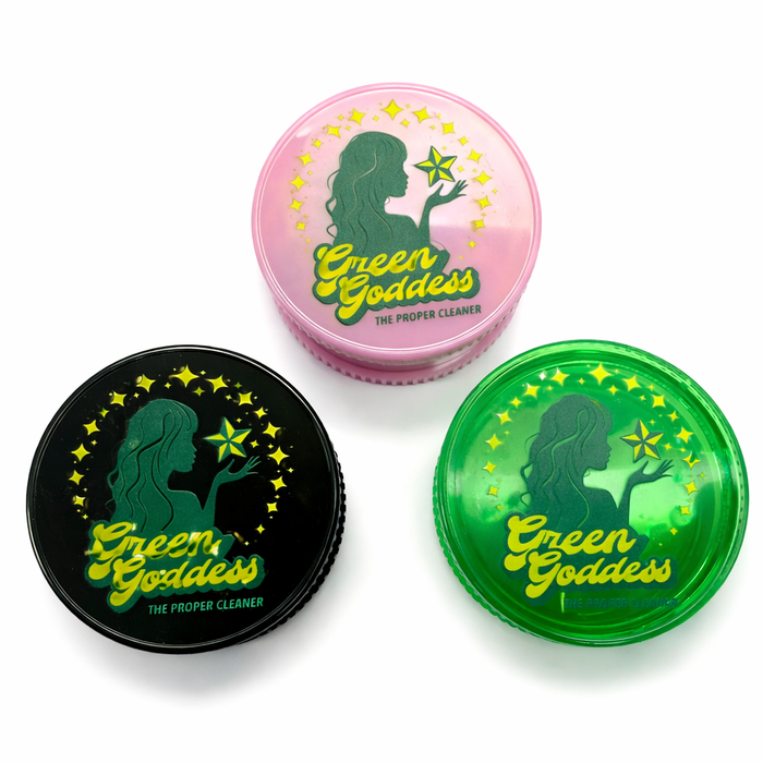 Green Goddess | Acrylic 3-Part Grinder-Pink/Black/Green– 60mm (12 PCS)