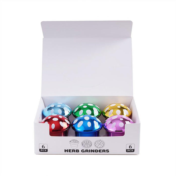 3 Parts 60mm Mushroom Grinder Box of 6 [SMJL-011] Display Pack Canadian Distributor