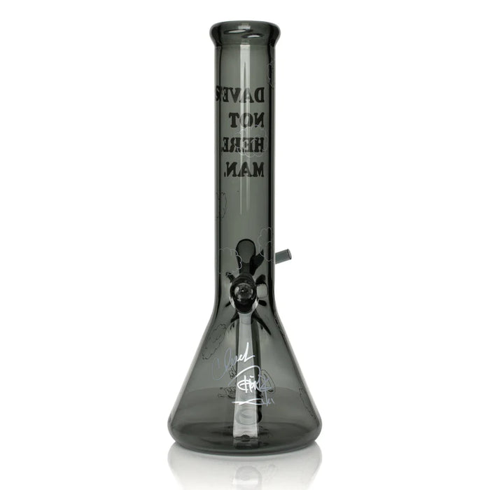 Cheech & Chong® Glass | 10" Dave's Not Here, Man Beaker Base Water Pipe [CC159] Glass Bong Smoking Cat Distribution