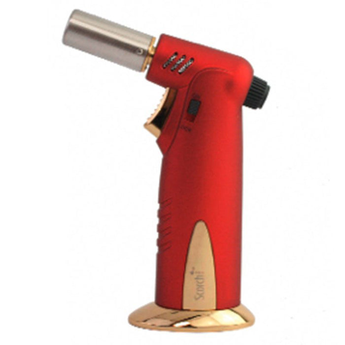 Scorch Torch | Turbo 45 Degree Single Jet Torch Lighter [51624] Lighters Canadian Distributor Red