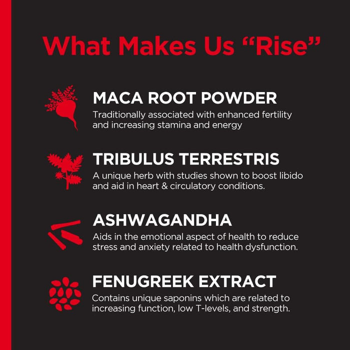 rise nutrition | Testosterone Booster with Maca & Tribulus