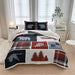 Lodge Collection Sherpa Lined 3pcs Queen size quilt bed set [6260] Blanket Canadian Distributor Wildlife Haven