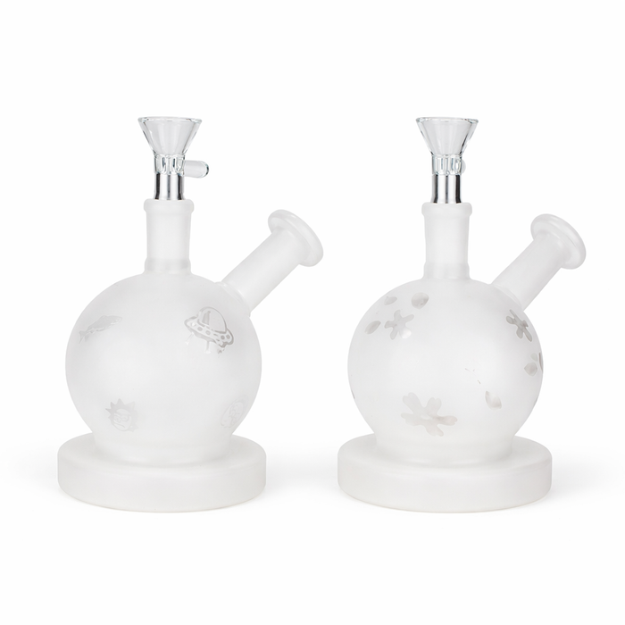 5" Frosted Glass Bubbler Glass Bong 777 Smoke