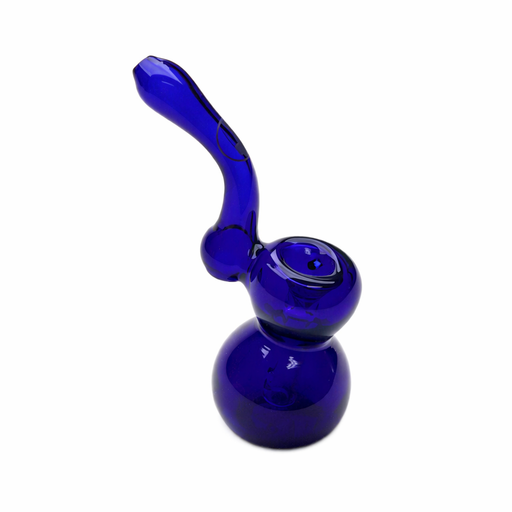 Tree Glass | 4.5" Basic Stem Sherlock Glass Bubbler Glass Pipe Maq Distributors Blue