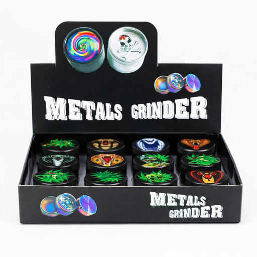 Reptile 30mm Metal Grinder-3parts 12 display [GRI716] Display Pack NIBO Distribution