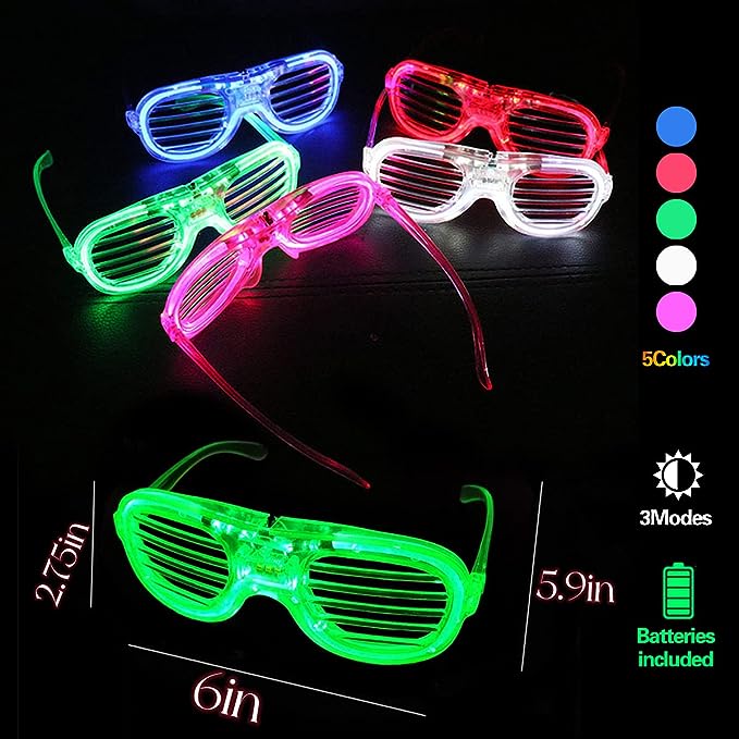 LED Neon-Color Glasses Collectable Items JJ Distribution