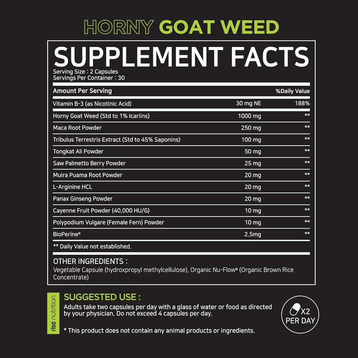 rise nutrition | Horny Goat Weed -Horniest Goat Weed