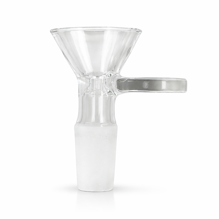 Clear Thick Glass Bowl – 14mm Joint, Round Handle (Pack of 100)