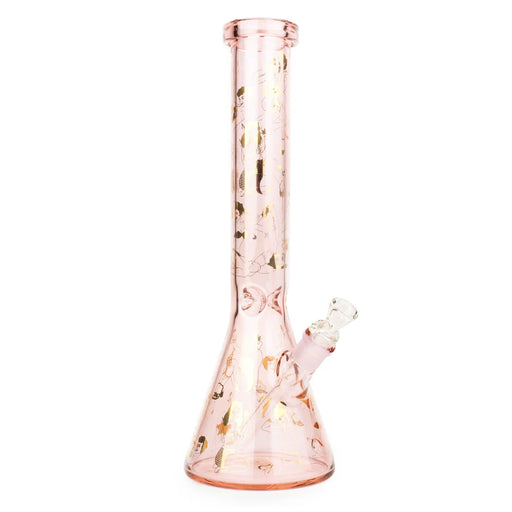 Red Eye Glass® | 15" Pin-Up Beaker Tube – Full Wrap Decal Design [REG038Pi] Glass Bong Smoking Cat Distribution