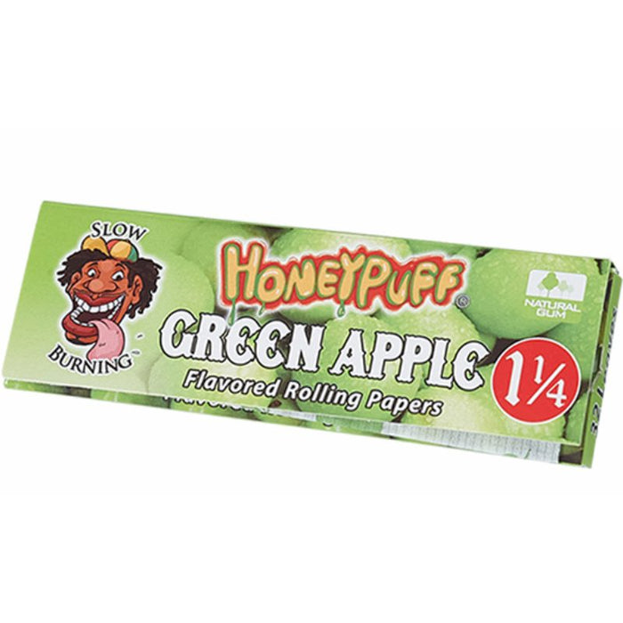 Honey Puff | Slow Burning Flavored Rolling Paper-12 booklets/display [P802x] ROLLING PAPER Canadian Distributor Green Apple