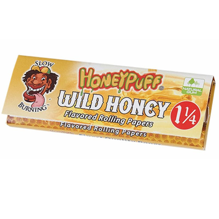 Honey Puff | Slow Burning Flavored Rolling Paper-12 booklets/display [P802x] ROLLING PAPER Canadian Distributor Wild Honey