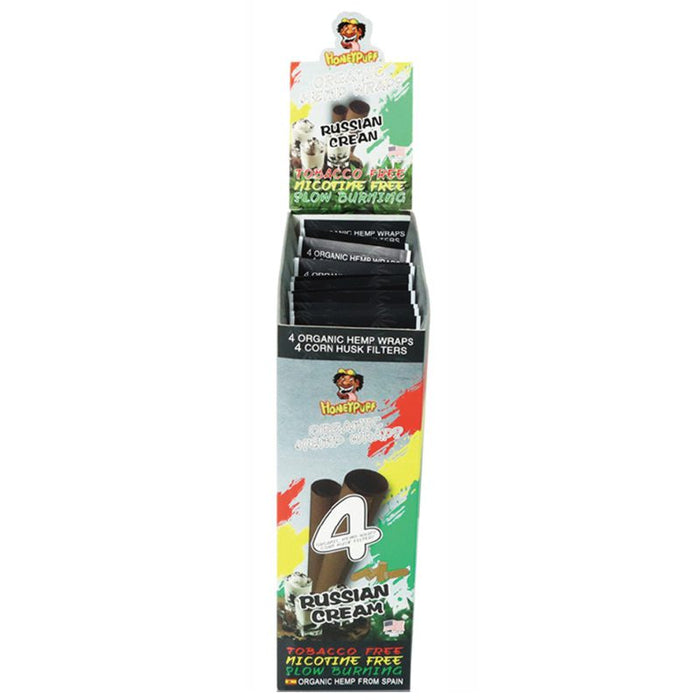 HoneyPuff | Slow Burning Hemp Wrap – 15 Packs/Display [P811X] ROLLING PAPER Canadian Distributor Russian Cream