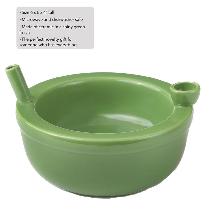 NOVELTY ROAST & TOAST CEREAL BOWL - GREEN COLOR