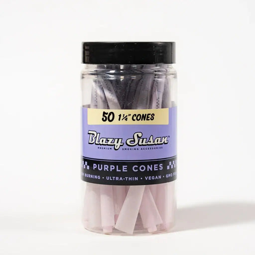 Blazy Susan | Purple Pre-Rolled Cones – 1 ¼″ - 50-Count Jar Pre-rolled Cone (Bulk / Tower) BB Canada