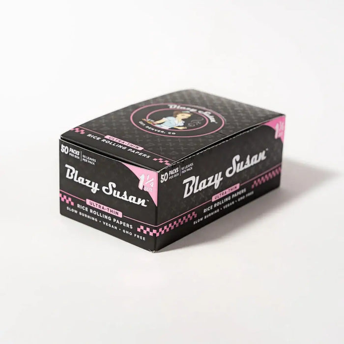 Blazy Susan | 1 ¼″ Ultra-Thin Rice Papers – 50 Count 1 - 1/4" Size Smoking Cat Distribution