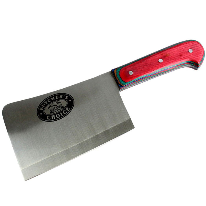 Defender-Xtreme | 10″ Butcher Knife Stainless Steel Blade with Multicolor Wood Handle (8993) (Copy) Fixed Blade Knife Canadian Distributor