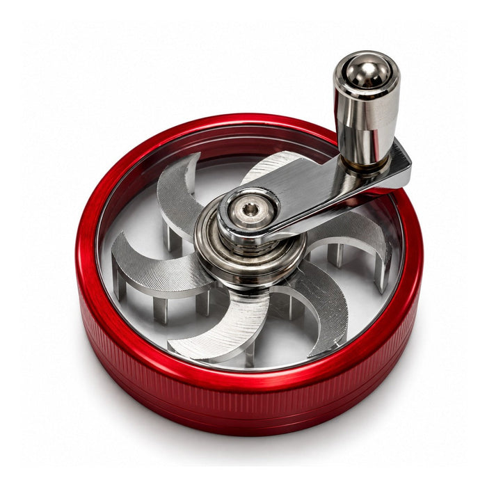 55mm 4-Piece Hand-Crank Metal Grinder Display Pack Super Supplys Inc
