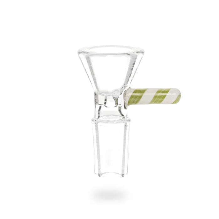 Red Eye Glass® | 14mm Candy Stripe Handle Pull-Out [196] Bowl · Banger · Oil Burner Smoking Cat Distribution Green