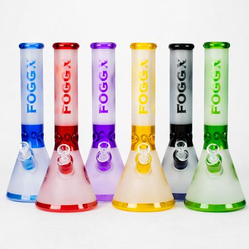 FOGGX | 14" Sandblasted Frosted Big Skull Beaker Water Pipe – 7mm Thick [FT1648ATS] Glass Bong LEHIGH WHOLESALE