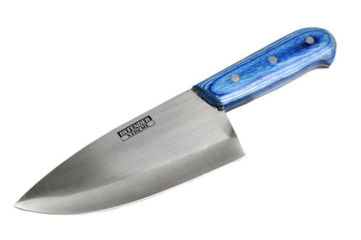 Defender-Xtreme | 10″ Butcher Knife Stainless Steel Blade with Blue Wood Handle (9239) Fixed Blade Knife Canadian Distributor