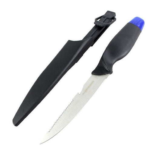 The Bone Edge | Hunting Tactical Knife w/ Sheath and Blue Strap Handle (9767) Fixed Blade Knife Canadian Distributor