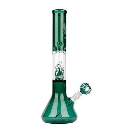 Red Eye Glass 17" Octopus Perc Beaker Bong Glass Bong Smoking Cat Distribution Teal