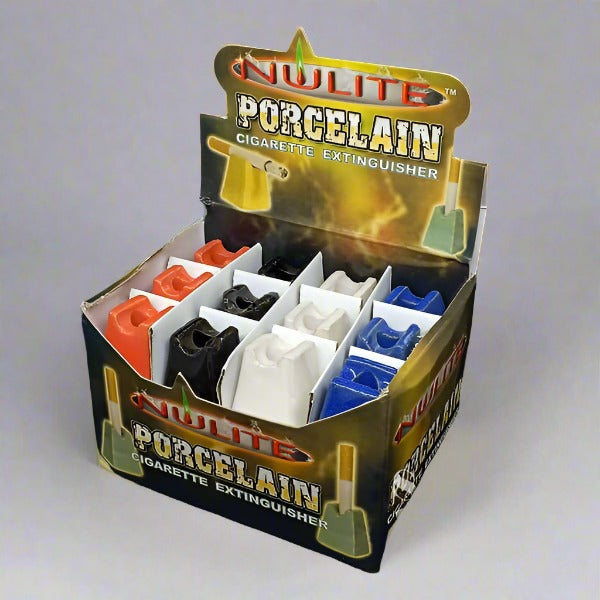 Snuffer Porcelain Cigarette Extinguishers display of 24 Ceramic Ashtray NIBO Distribution