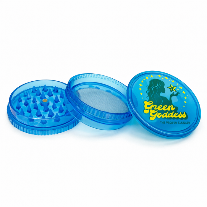 Green Goddess | Acrylic 3-Part Grinder – 60mm (12 PCS) Display Pack B Movin Distribution