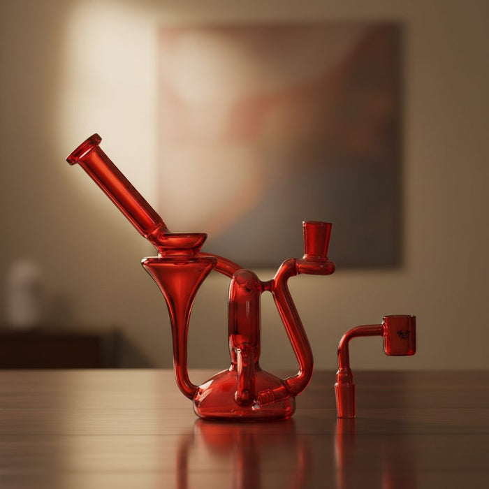 Xtreme | 7" Recycler Dab Rig Bong [XTR-MY005] – Box of 12 Glass Bong Canadian Distributor