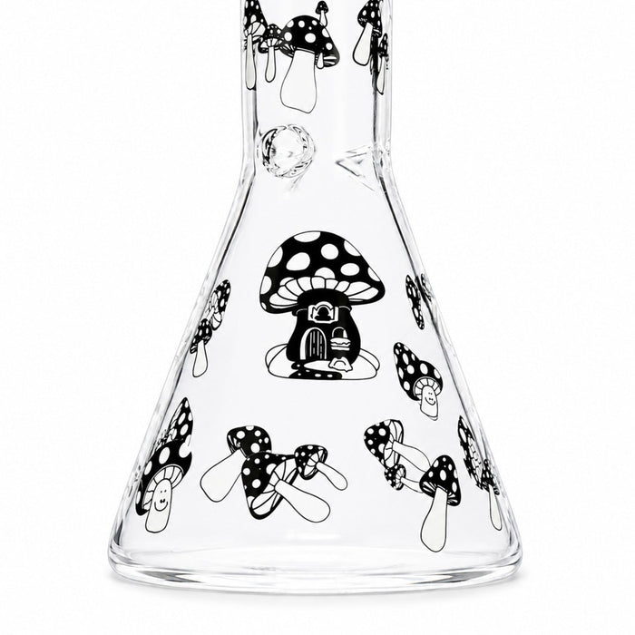 10" Glow-in-the-Dark Mushroom Beaker Bong