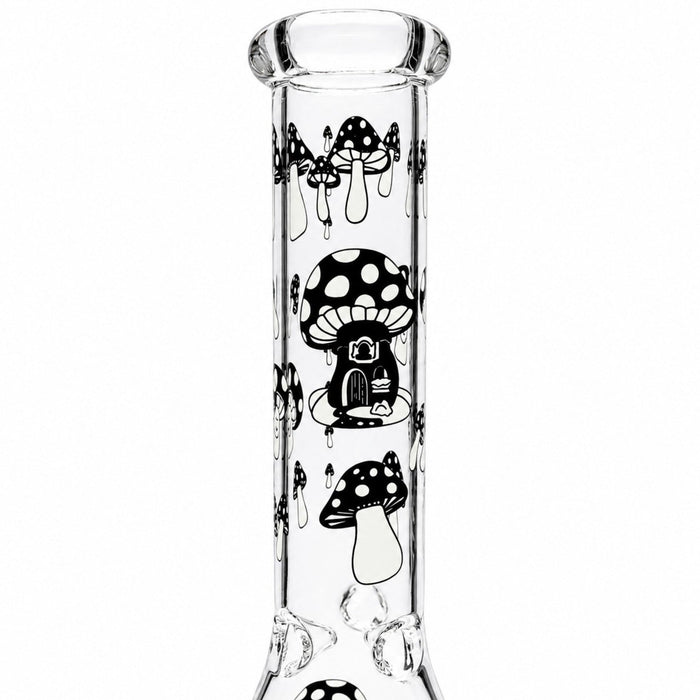 10" Glow-in-the-Dark Mushroom Beaker Bong