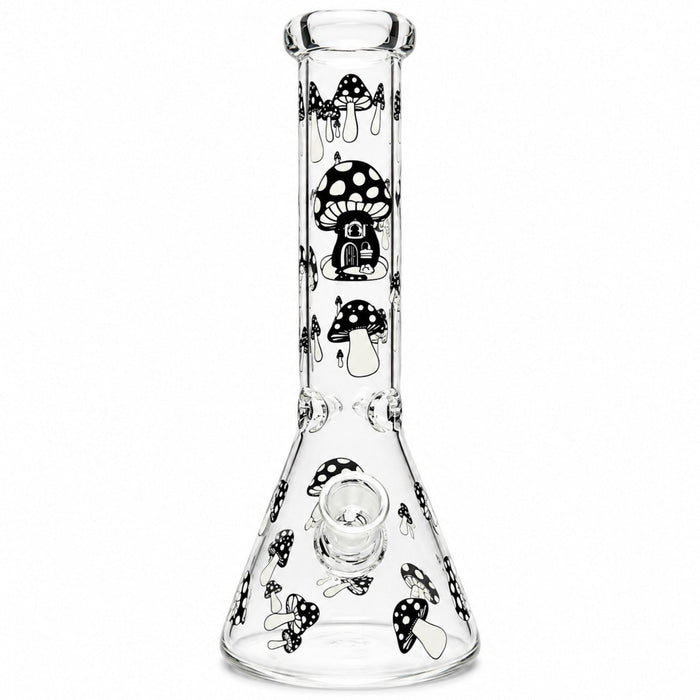 10" Glow-in-the-Dark Mushroom Beaker Bong