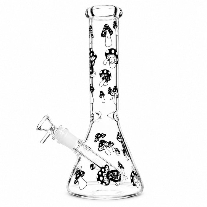 10" Glow-in-the-Dark Mushroom Beaker Bong