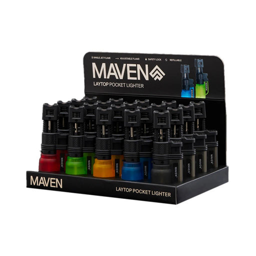 Maven | Laytop Pocket Lighter Display of 20 [AC-MV-LT1004LPL] Torch ONE