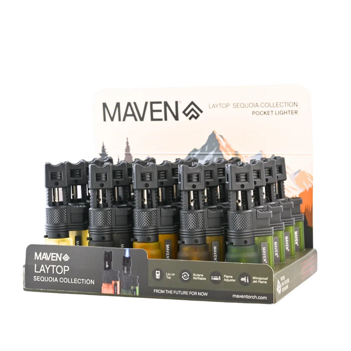 Maven | Laytop Sequoia Collection Lighter Display of 20 [AC-MV-LT1004LSC]