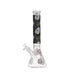 14" Graphic with cubic zirconia decor glass beaker water bong [AK19-308I] Glass Bong Canadian Distributor