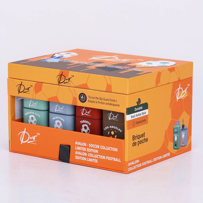 DUCO™ | AVALON – Soccer Collection Limited Edition Jet Flame Lighter (Display of 34)