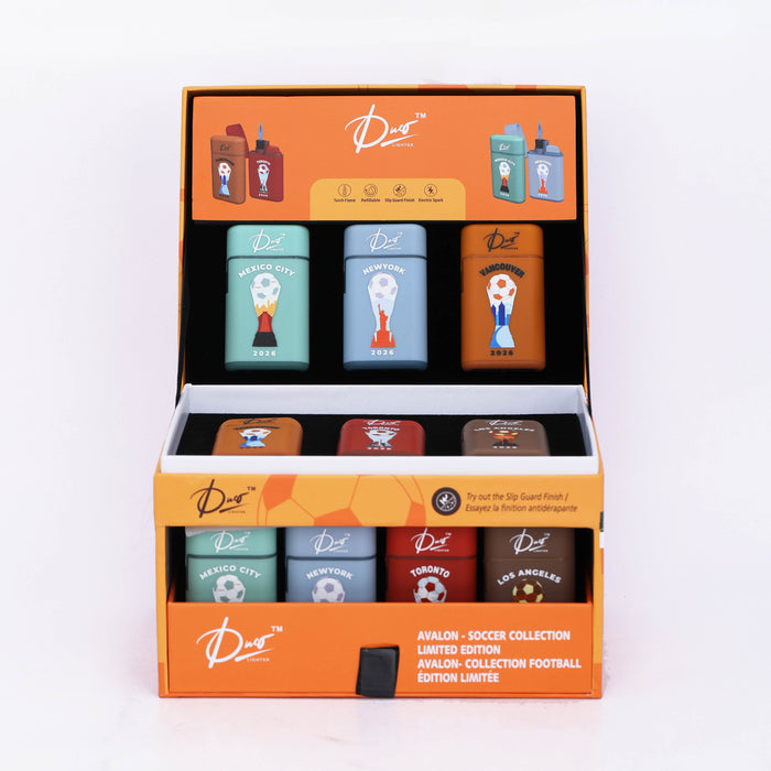 DUCO™ | AVALON – Soccer Collection Limited Edition Jet Flame Lighter (Display of 34)
