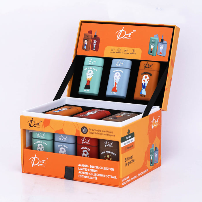 DUCO™ | AVALON – Soccer Collection Limited Edition Jet Flame Lighter (Display of 34)