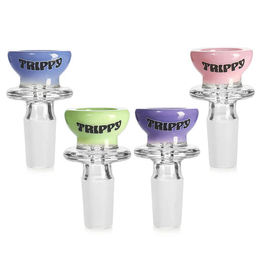 Trippy | 14mm Bowl with Solid Colour – Assorted [BB-TRPY-06] Bowl · Banger · Oil Burner Small Biz Distributors