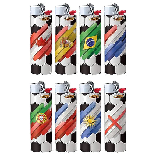 BIC® | Maxi Soccer Flag Assortment Display of 50 Lighter ONE