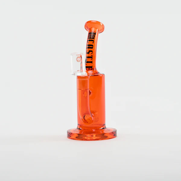 Castle Glassworks | 8.5" Barrel Dab Rig – 7mm Thick Electroplated Glass (14mm Female)