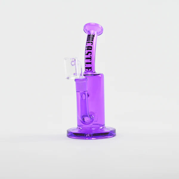 Castle Glassworks | 8.5" Barrel Dab Rig – 7mm Thick Electroplated Glass (14mm Female)