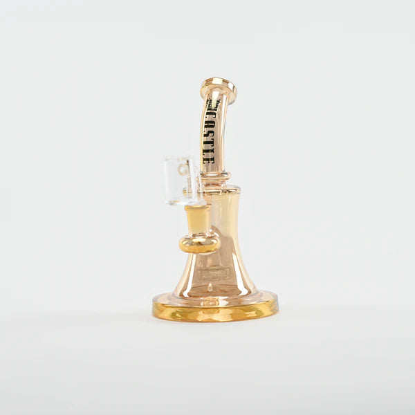 Castle Glassworks | 8.5" Bell Dab Rig – 7mm Thick Electroplated Glass (14mm Female)