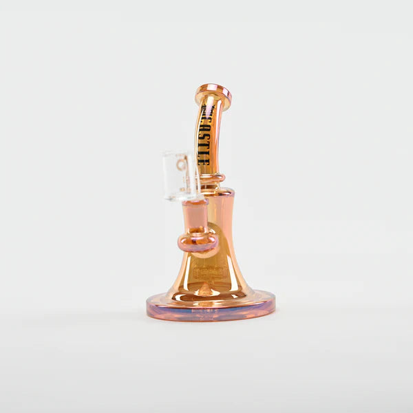 Castle Glassworks | 8.5" Bell Dab Rig – 7mm Thick Electroplated Glass (14mm Female)