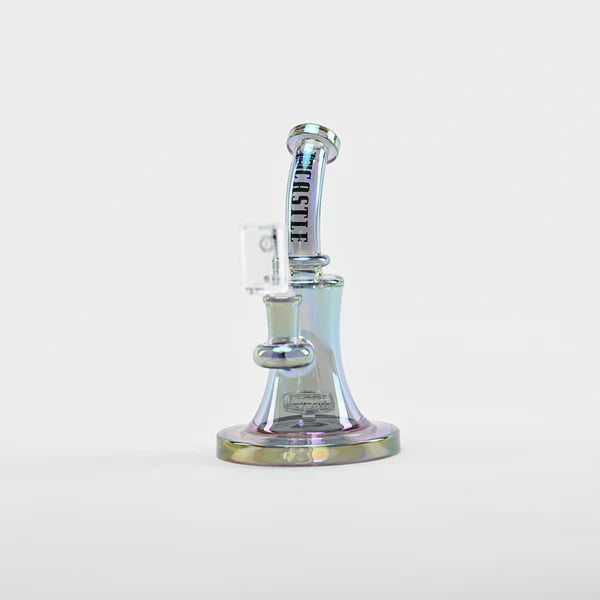 Castle Glassworks | 8.5" Bell Dab Rig – 7mm Thick Electroplated Glass (14mm Female)